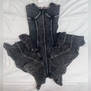 Black Washed Romper